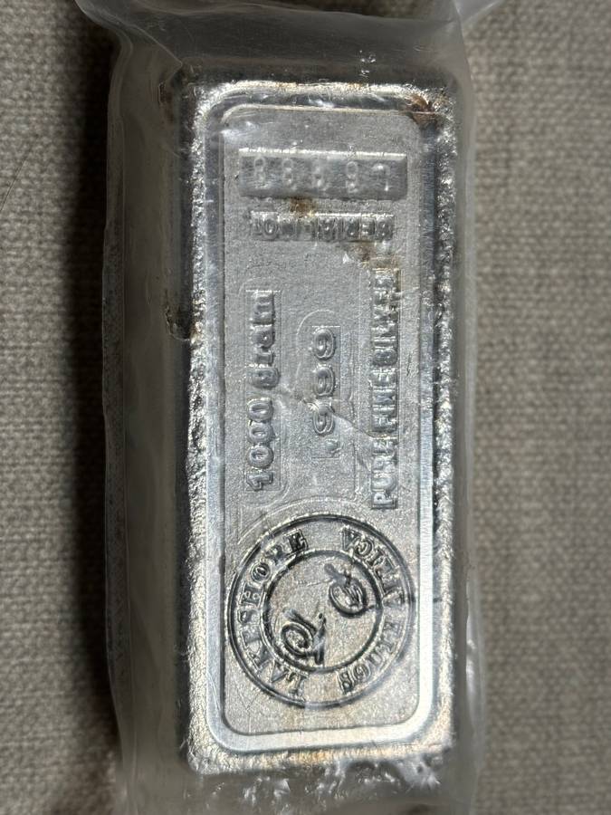 999 Fine Silver Bar 1kg