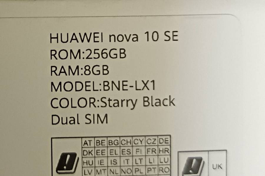 Huawei Nova 10 SE 256gig Dual Sim