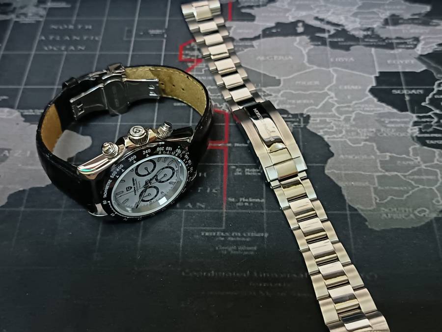 Pagani Design - Sport PD-1644 -Mens watch (spare leather strap) and original steel strap - like new