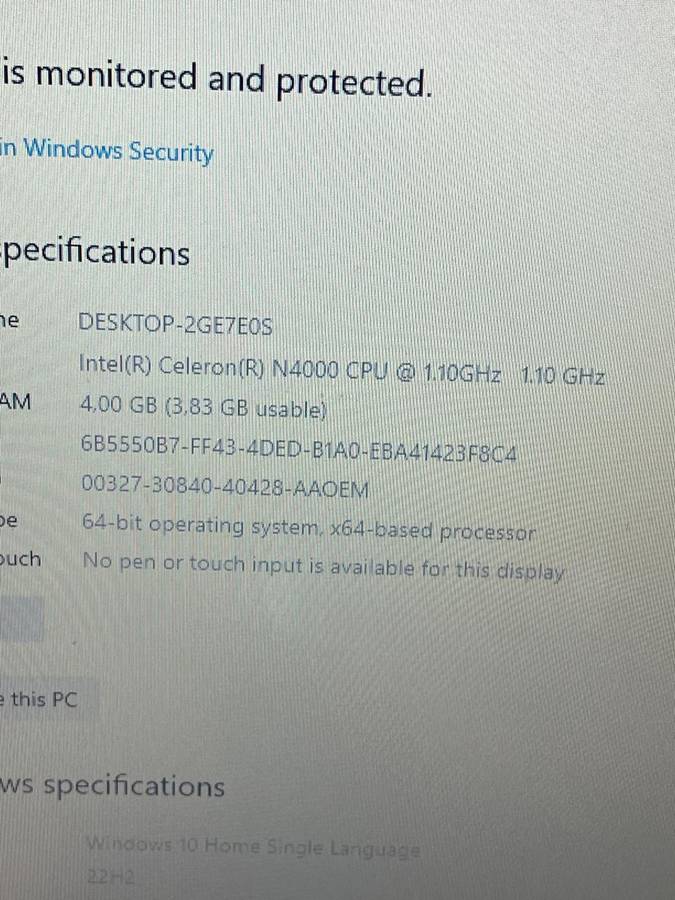 ASUS VIVOBOOK X543M | INTEL CELERON CPU N4000  | 4GB RAM | 500GB HDD | 15.6 LED | WIN10 HOME