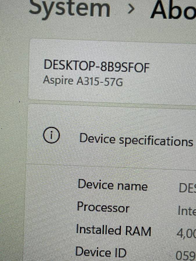 ACER ASPIRE A315-57G MOTHERBOARD  |  10TH GEN CORE i3-1005G1  (4GB ONBOARD RAM/ 2GB NVIDIA MX330)