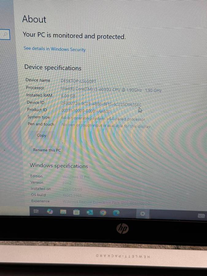 HP PAVILION 15 | INTEL CORE i3-4030U | 6GB RAM | 1TB SSHD | 15.6 FHD | WIN10