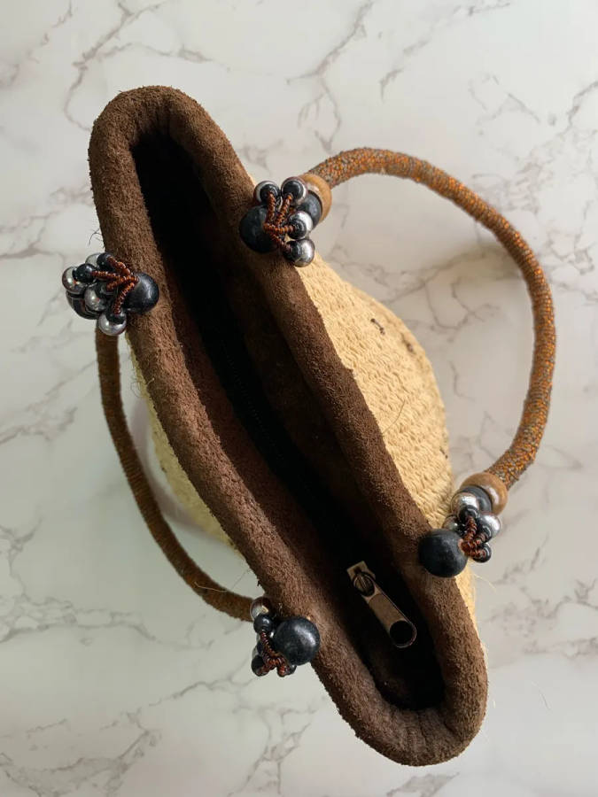 Boho Charm in a Straw Handbag 