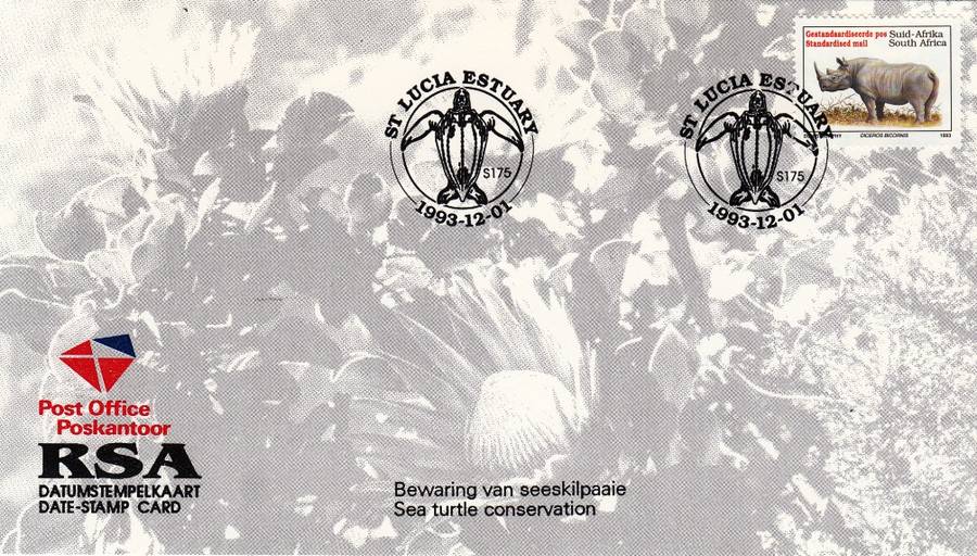 RSA DATE-STAMP CARD 1993: SEA TURTLE CONSERVATION