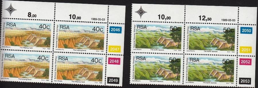 RSA 1998: NATIONAL GRAZING STRATEGY FULL SET CONTROL BLOCKS MNH (SACC 696-699)