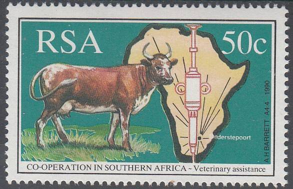 RSA 1990: CO-OPERATION IN SOUTHERN AFRICA 50c MNH (SACC 718)