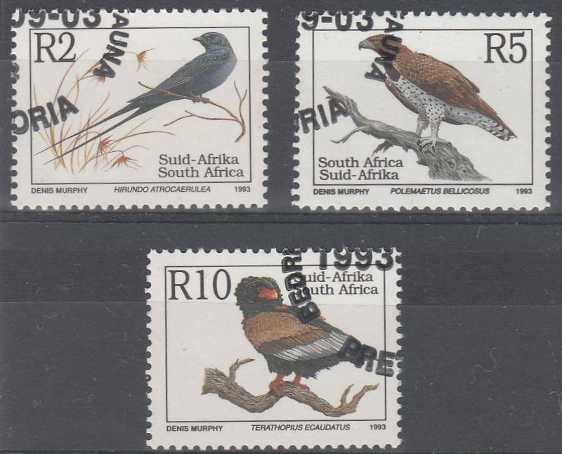 RSA 1993: 6th DEF ISSUE TREATENED FAUNA FULL SET CTO (SACC 825-842) - LATIN INSCRIPTIONS