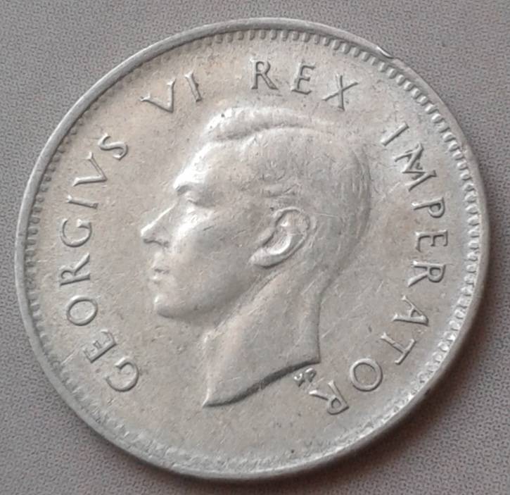 1943 Union silver tickey in XF.