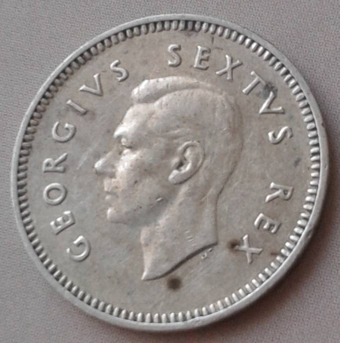 1949 Union silver tickey in XF.