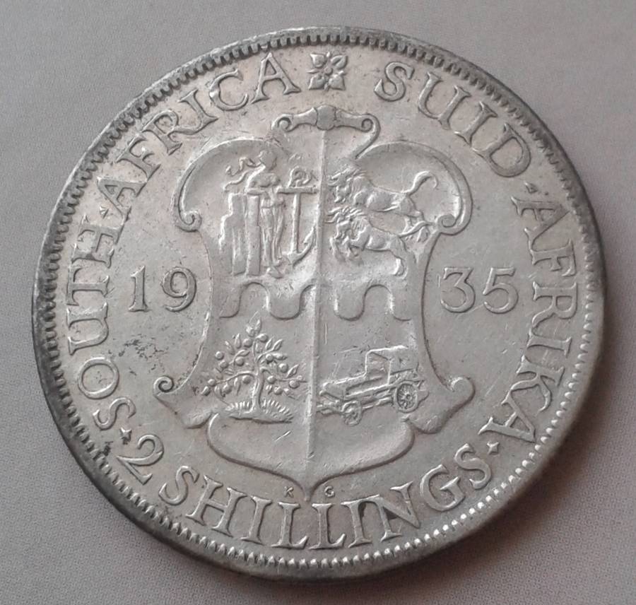 1935 Union silver 2 Shillings