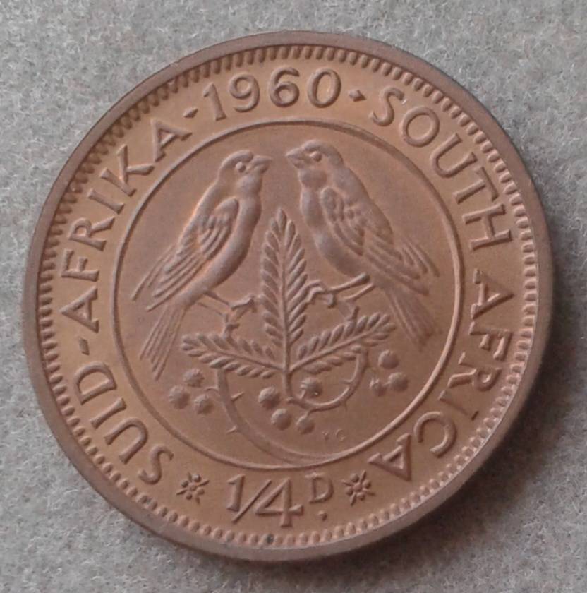 Union 1960 uncirculated 1/4 penny