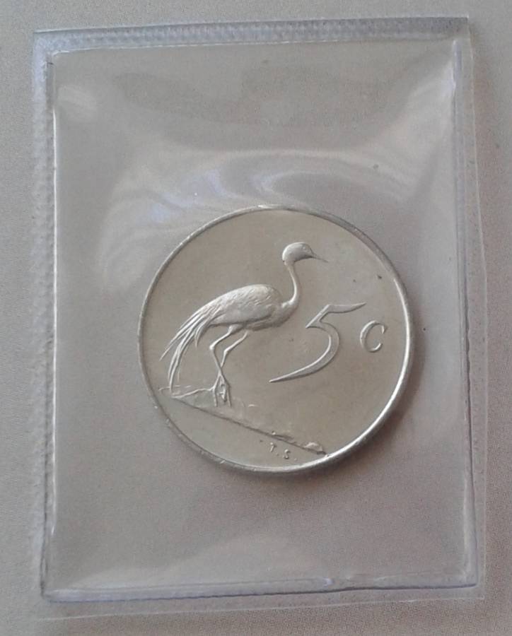 1968 English uncirculated nickel 5c (Pres.Swart)