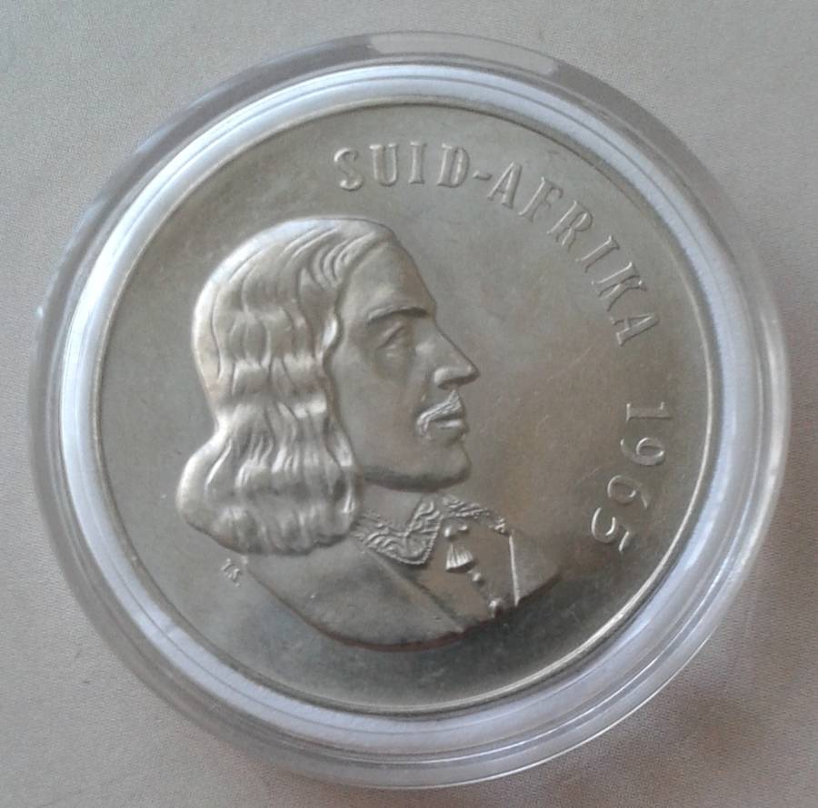 Encapsulated 1965 Afrikaans proof 50c.