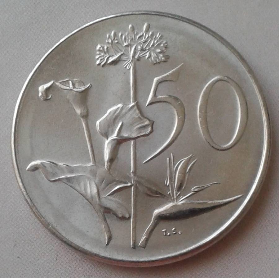 1966 English uncirculated nickel 50c