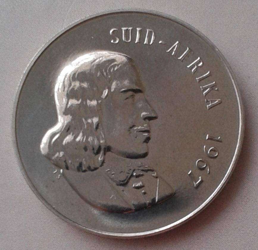 1967 Afrikaans proof nickel 20c (mintage: 25000)
