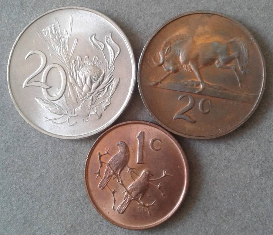 1966 English uncirculated 20c/2c and 1c