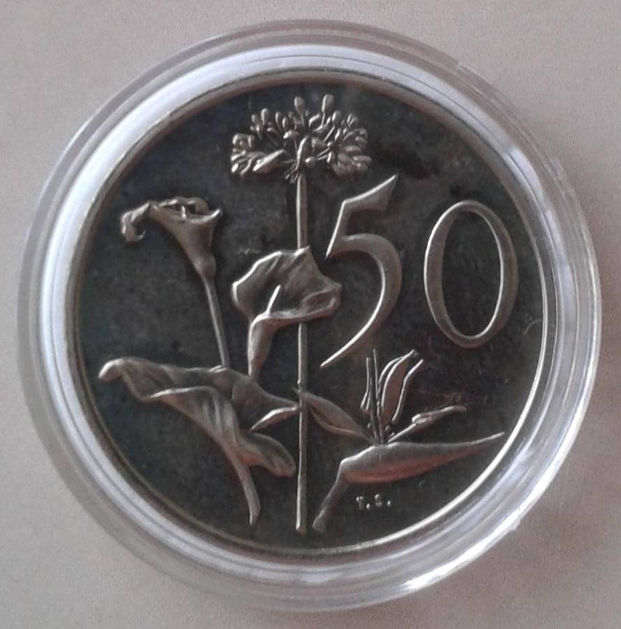 Encapsulated 1972 proof 50c