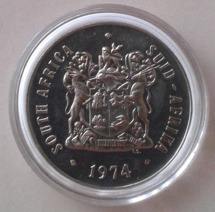 Encapsulated 1974 proof nickel 50c