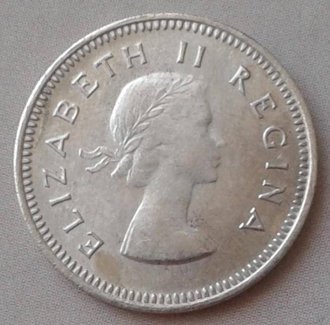 Scarcer 1960 union silver tickey (mintage: 18004).