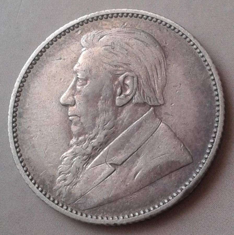 1895 ZAR Kruger silver shilling in VF