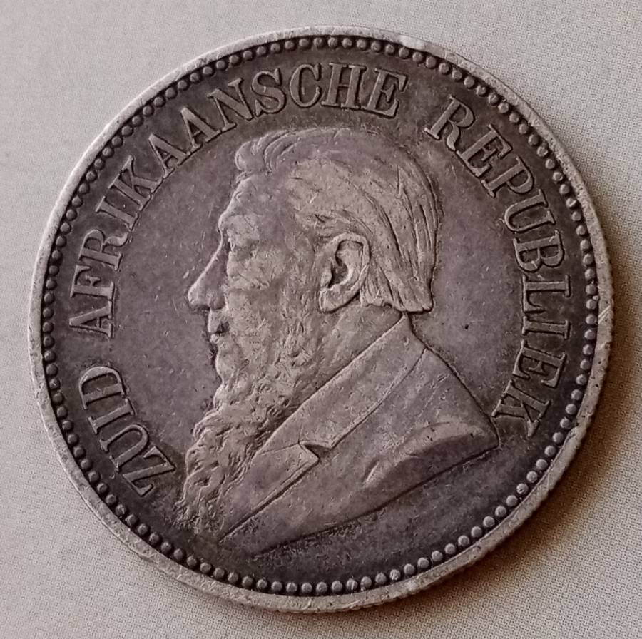 1892 ZAR Kruger silver 2 1/2 Shillings in VF+ (low mintage)