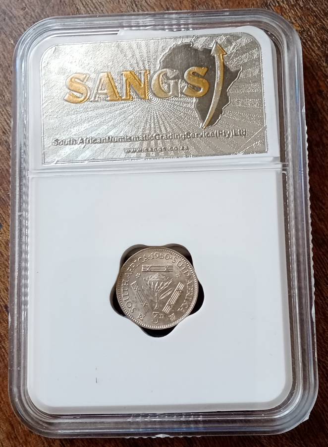 1950 Union silver tickey SANGS MS62