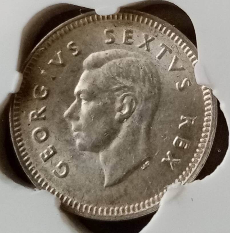 1950 Union silver tickey SANGS MS62