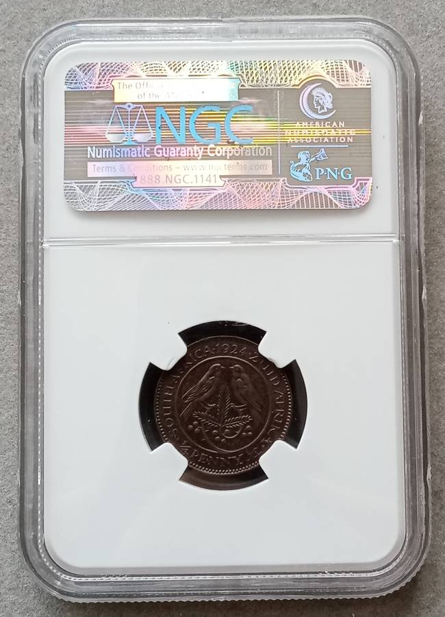 Lower mintage 1924 Union 1/4 Penny NGC MS62 BN