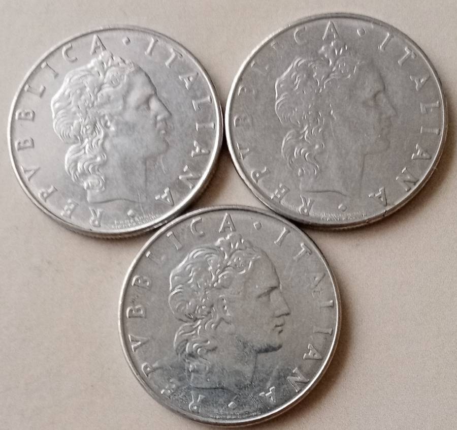 1976 and 1978 x2 Italy 50 Lire