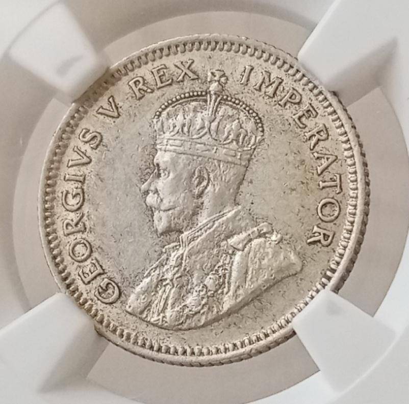 High grade 1925 union silver sixpence NGC AU58 (lower mintage)