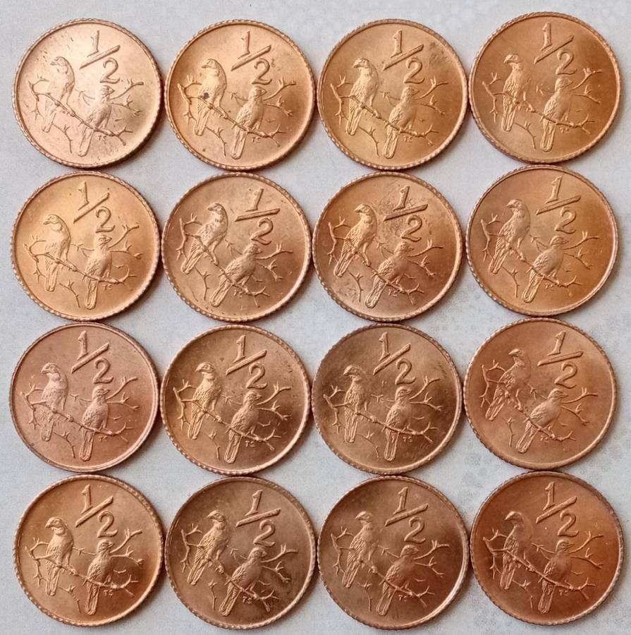 1970 Republic 1/2c in lustrous uncirculated condition