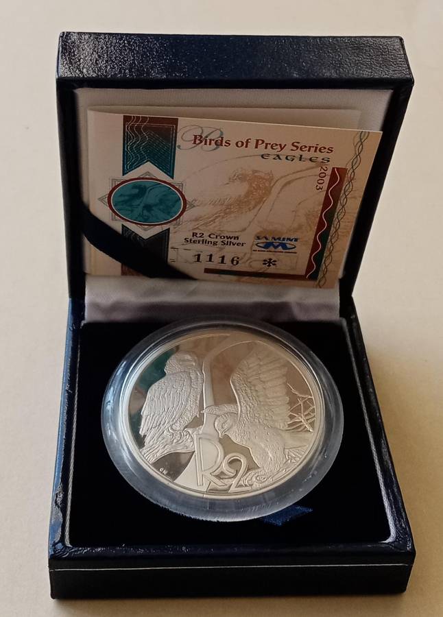 Nice 2003 Eagles proof 1oz silver R2 in box with certificate