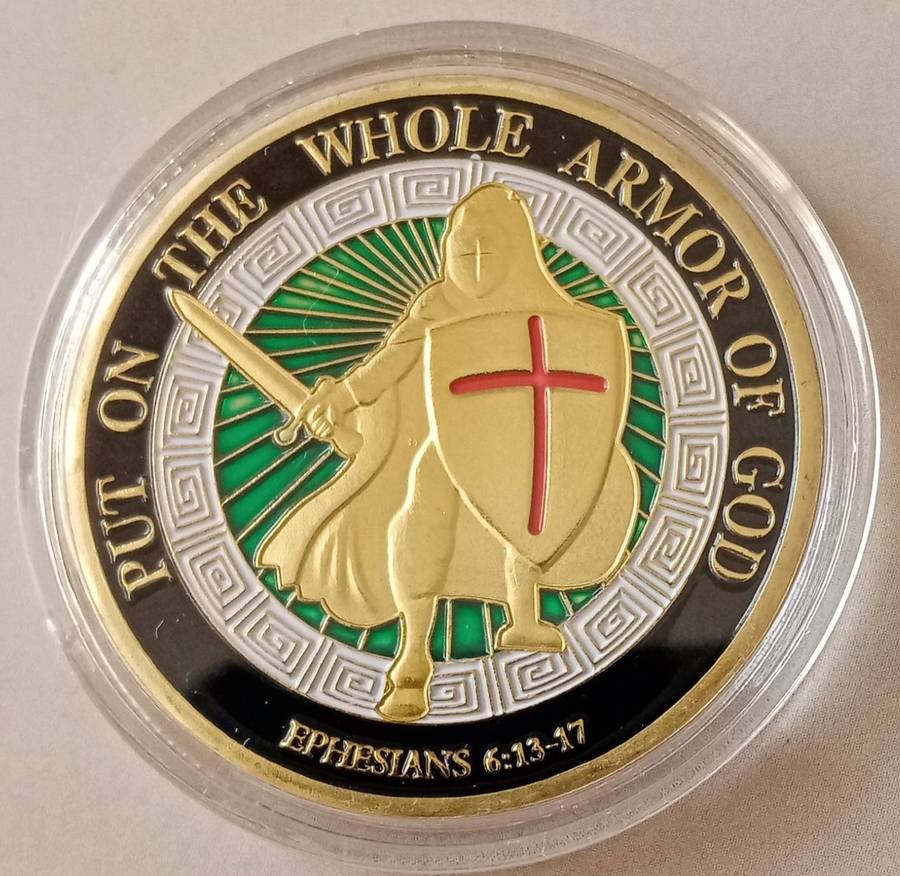 Armour of God Medieval Knight novelty challenge coin - (40mm)