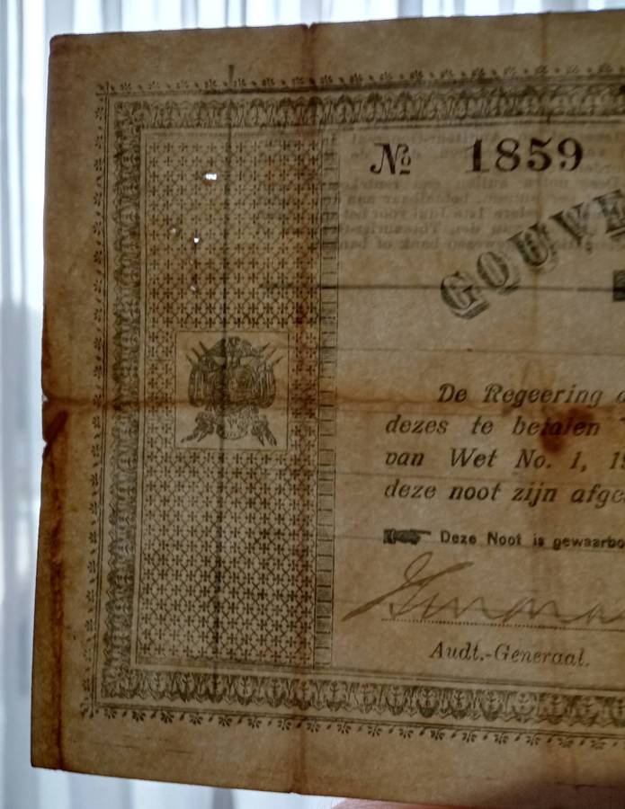1900 ZAR Pretoria 5 pond Gouvernements noot/note