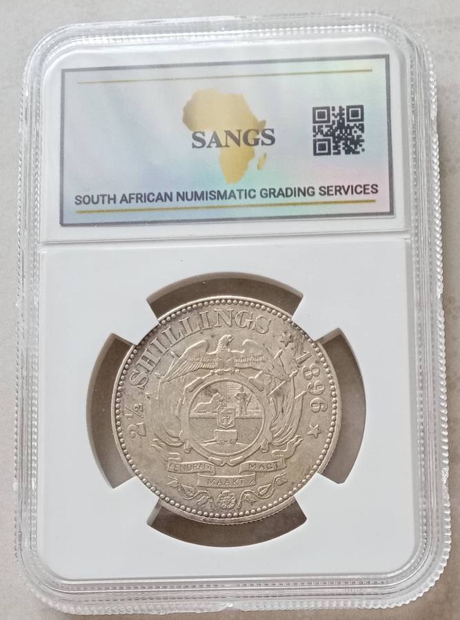 1896 ZAR Kruger silver 2 1/2 Shillings SANGS VF30