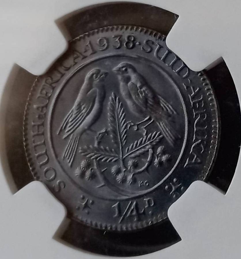 Nice 1938 Union 1/4 Penny NGC MS64 BN (mintage: 51296)