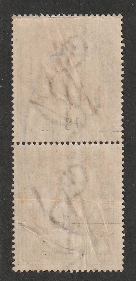 Cape of Good Hope - 1898  QV REVENUE  Standing Hope Issue  7s6d vertical pair Lilac & green BF136