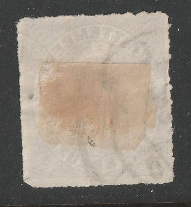 GERMAN STATES - WURTTEMBERG  1869 Value Issue Rouletted 9kr brown used. Scarce