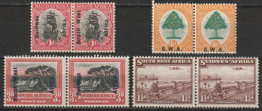 SWA - 1926/1937 Four pairs mounted mint *MM*