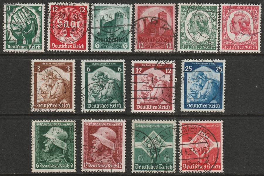 GERMANY - 1935 Issues  Six Complete sets VF USED