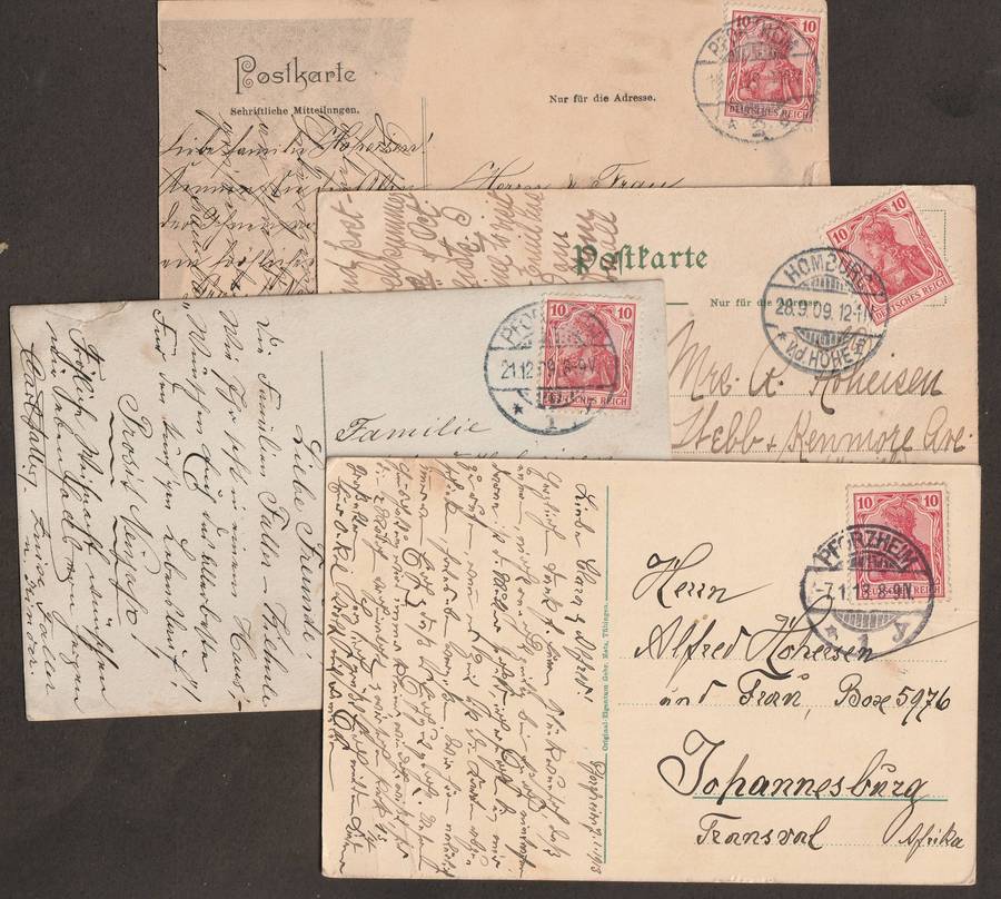 BULKLOT -  Germany Nice selection of postal history on early 1900 postcards(4)