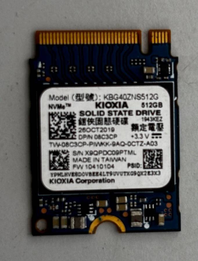 NVMe - 512GB KIOXIA