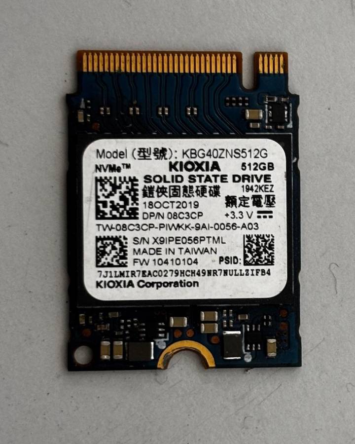 NVMe - 512GB KIOXIA