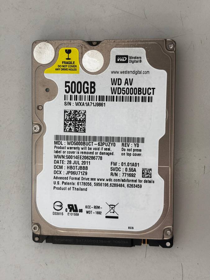 HDD - 500GB Western Digital