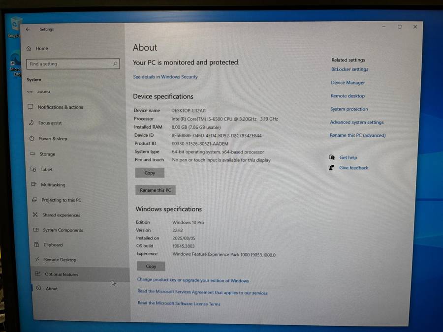 Optilpex 5050 - Dell Desktop 6th Gen