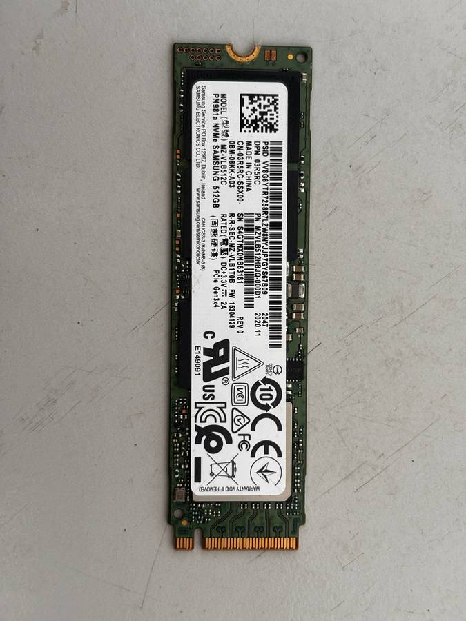 NVMe - 512GB Samsung