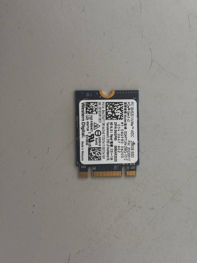 NVMe - 256GB Western Digital