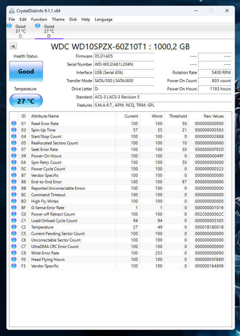HDD - Western Digital 1TB