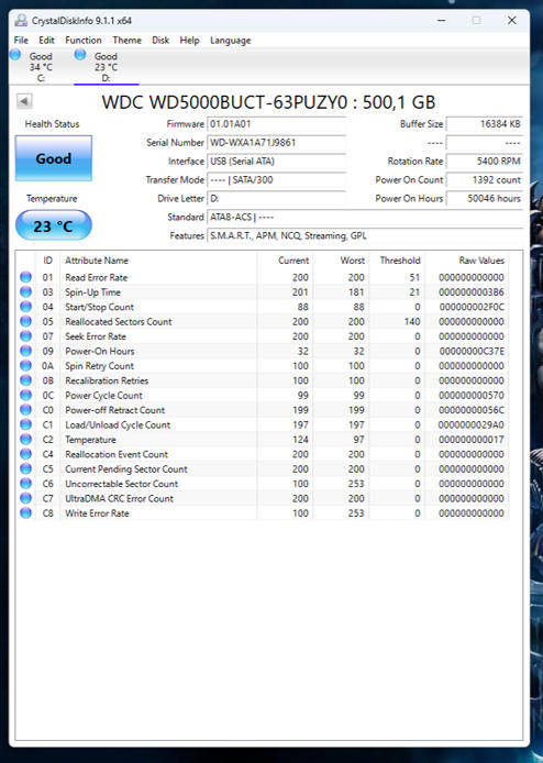 HDD - 500GB Western Digital