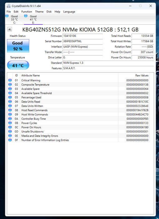 NVMe - 512GB KIOXIA